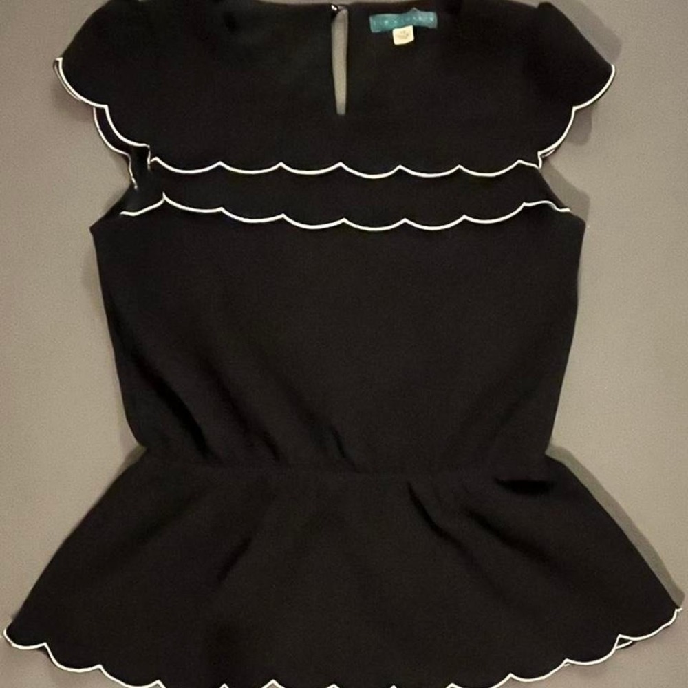 Black and White peplum Pim and Larkin
